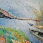 Pauline à la plage, 2021 mixte 60,96 cm x 45,72cm